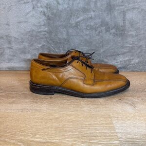 Allen Edmonds Hillcrest Brown Tan Derby Leather Dress Shoes Men’s Size 10.5